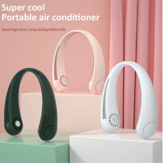 Portable Neck Fan USB Rechargeable Adjustable Personal Fan for Indoor & Outdoor Use