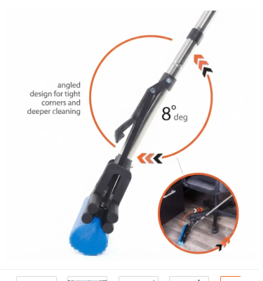 Adjustable Sponge Mop with Red Handle | Floor Cleaning Mop for Home, Kitchen, Bathroom & Office