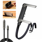 240W 2-in-1 Type C Fast Charging Cable With Foldable Bracket | Type-C to Type-C Data Cable & Desktop Holder