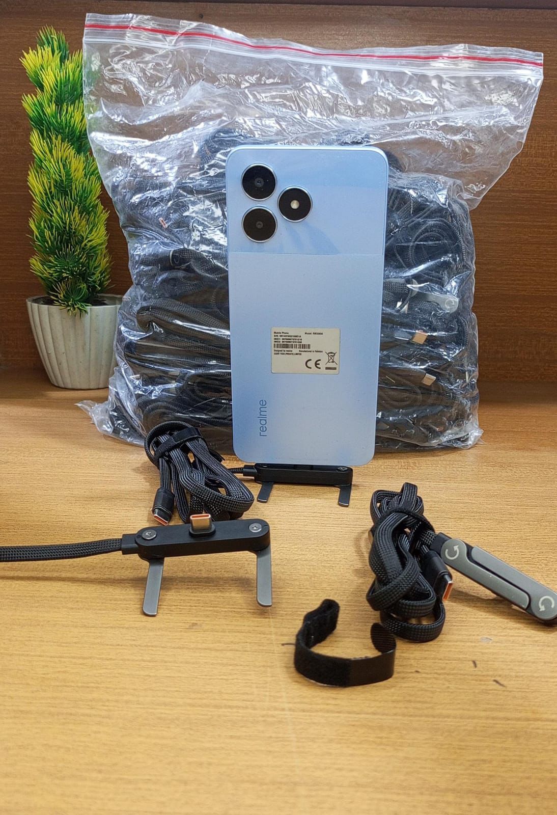 240W 2-in-1 Type C Fast Charging Cable With Foldable Bracket | Type-C to Type-C Data Cable & Desktop Holder