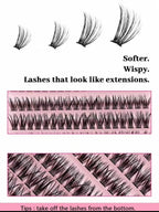 3 In 1 Permanent Eyelash Extension Set Professional Lash Kit - Light & Thick