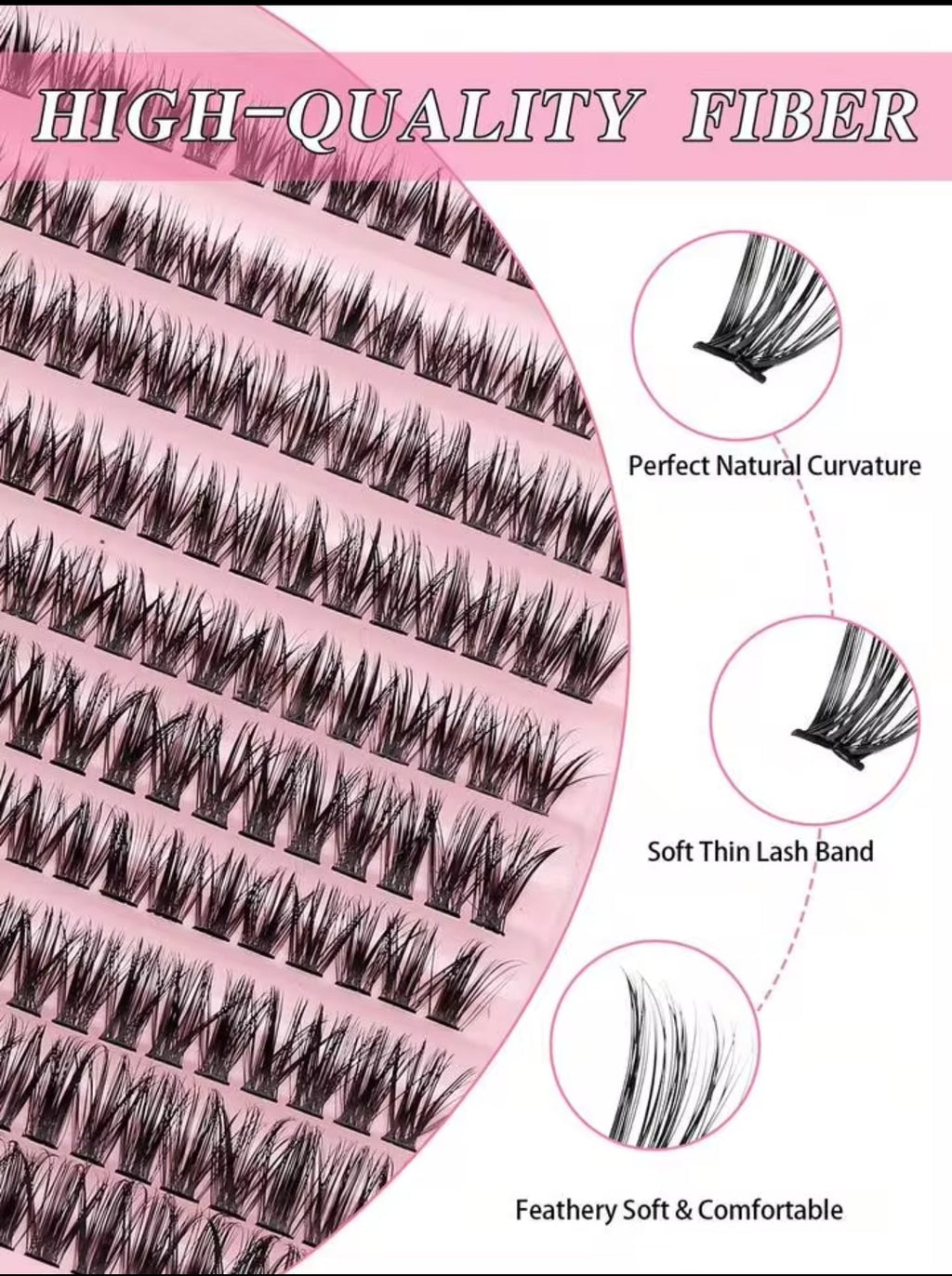 3 In 1 Permanent Eyelash Extension Set Professional Lash Kit - Light & Thick