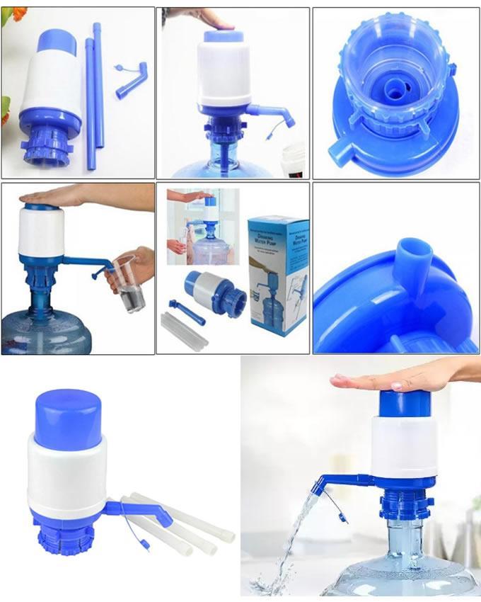 Blue Manual Water Pump for Kitchen, ABS Plastic, Leak-Proof