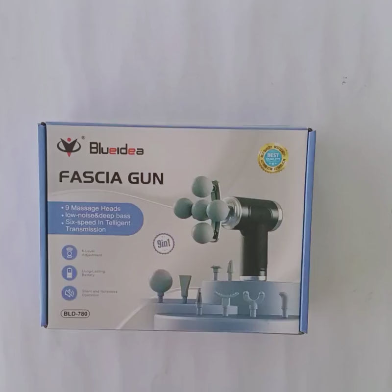 5 Head Massage Gun | Rechargeable Deep Tissue Muscle Massager +9 heads, Muscle pain relief