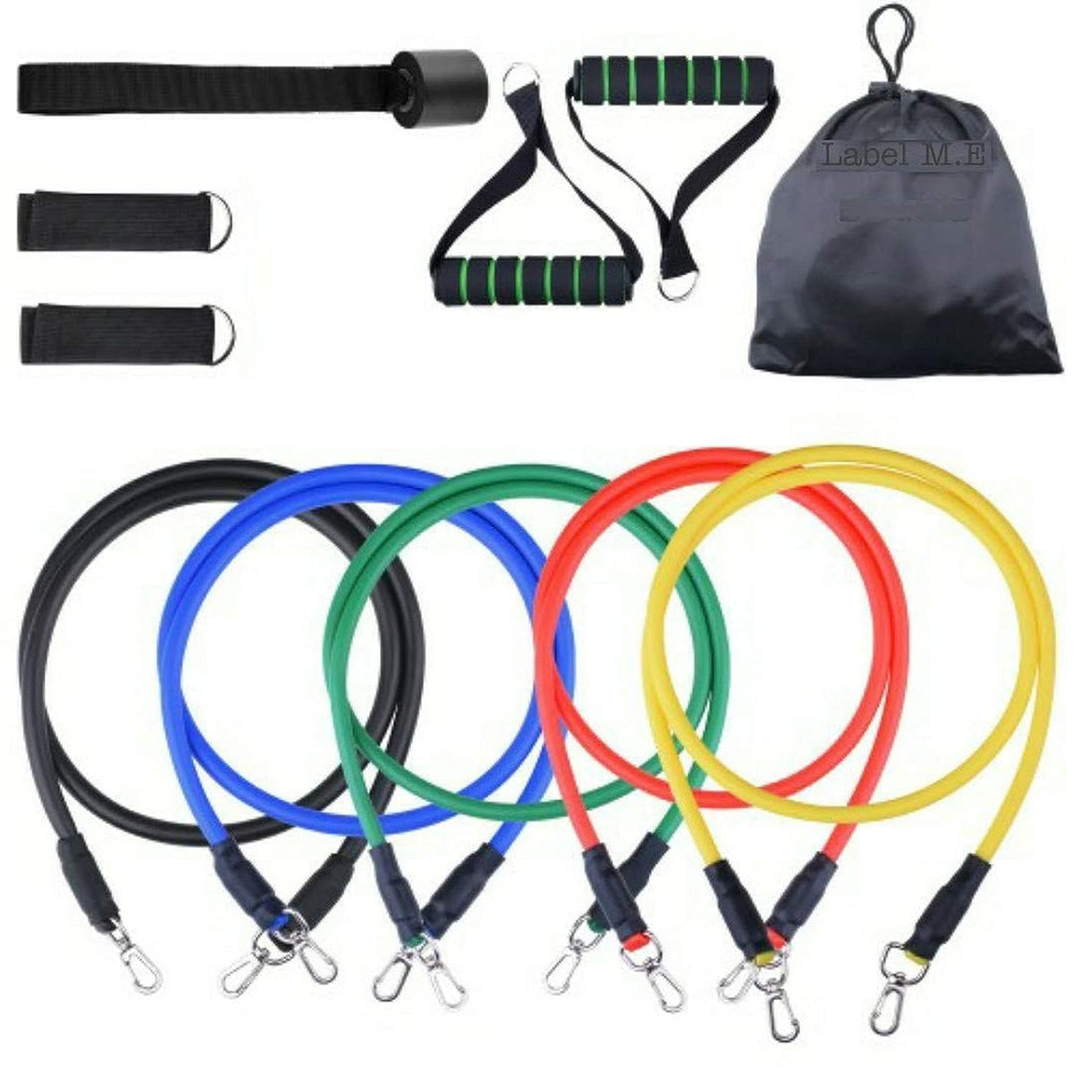 Gym Belt with Box | 5-in-1 Power Exercise Resistance Band Set | Adjustable Fitness Equipment for All