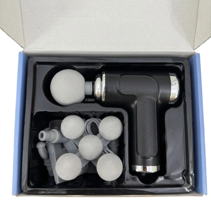 5 Head Massage Gun | Rechargeable Deep Tissue Muscle Massager +9 heads, Muscle pain relief