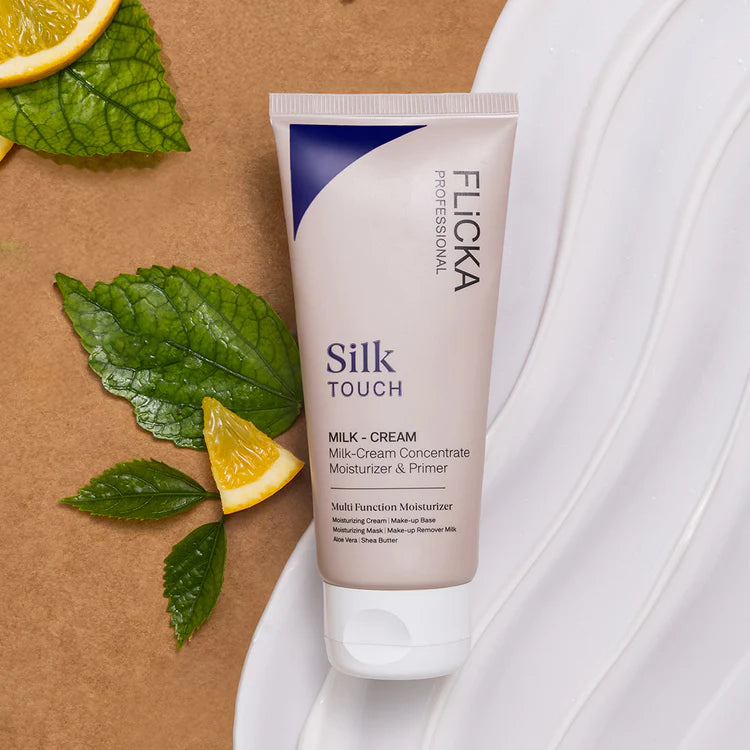Flicka Silk Touch Milk Cream Primer & Moisturizer Hydrating formula for silky smooth skin and long-lasting - 60g